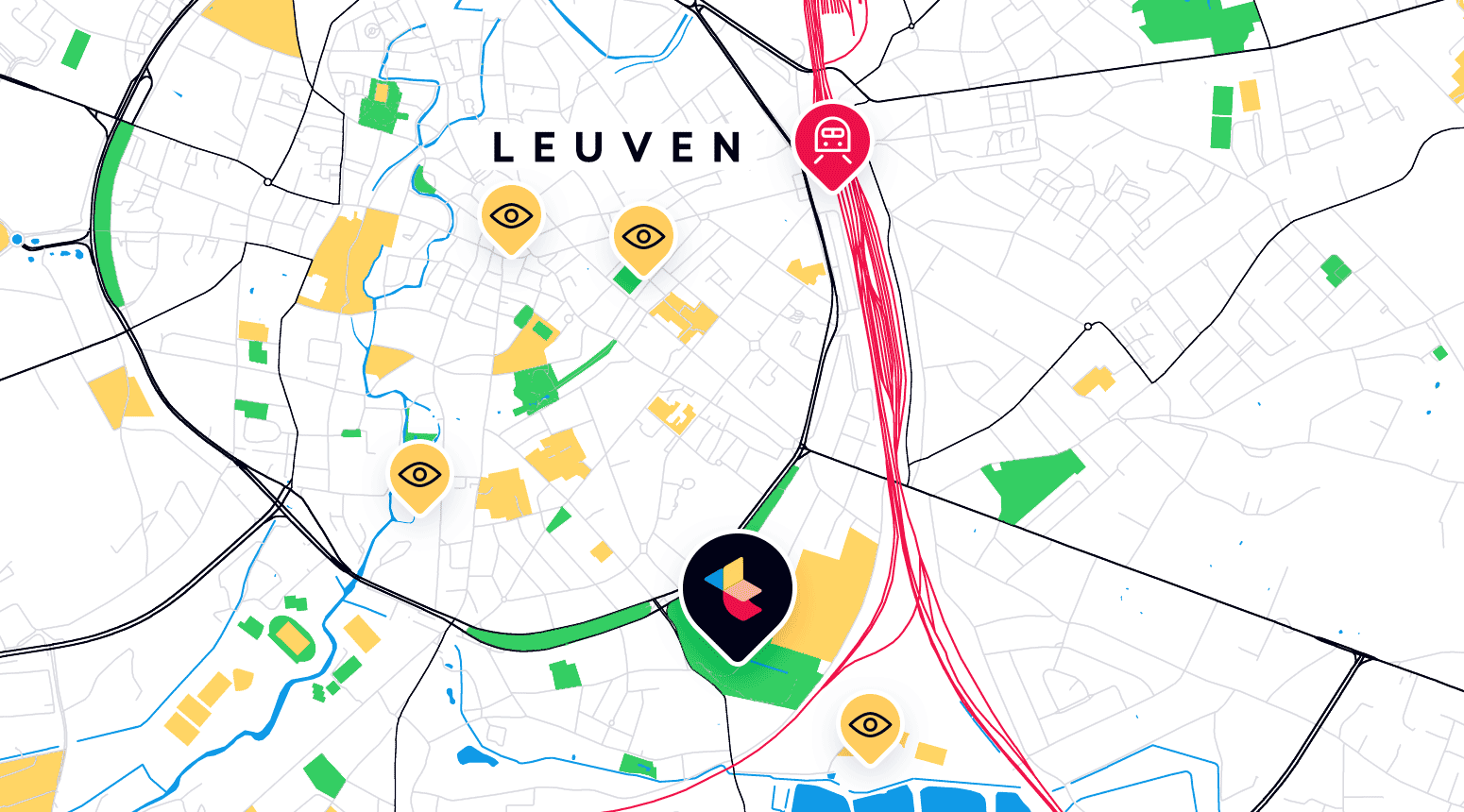 A city map of Leuven
